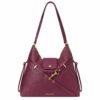 Geantă crossbody din piele naturală bordo – VELMIRA Geantă crossbody din piele naturală bordo – VELMIRA