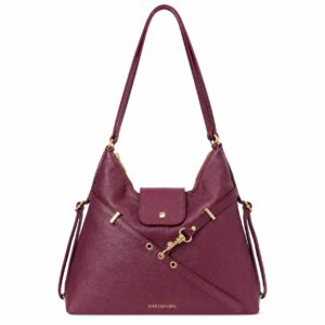 Geantă crossbody din piele naturală bordo – VELMIRA