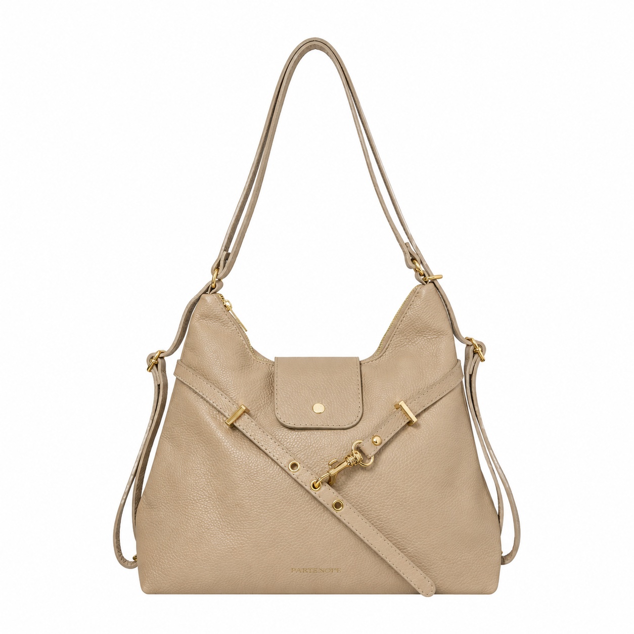 Geantă crossbody din piele naturală crem – VELMIRA