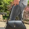 Geantă din piele naturală neagra- LUCENZIA