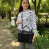 Geantă din piele naturală și piele întoarsă neagra – AUREA Geantă din piele naturală și piele întoarsă neagra – AUREA