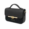 Geantă din piele și velur neagra – VELOURA Geantă din piele și velur neagra – VELOURA
