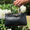 Geantă mini din piele naturală neagra – BELLARA