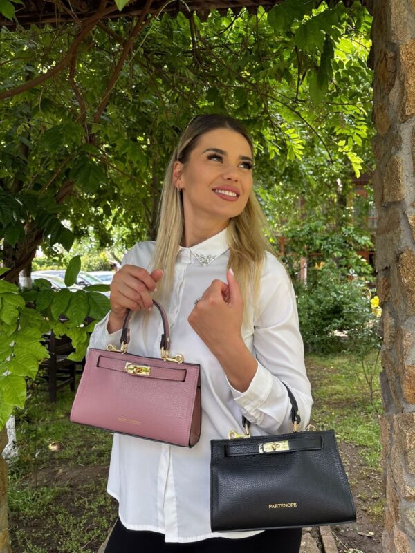 Geantă mini din piele naturală neagra – BELLARA