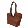 Geantă shopper din piele natural maro – OVALINA Geantă shopper din piele natural maro – OVALINA