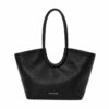 Geantă shopper din piele naturala neagra – OVALINA Geantă shopper din piele naturala neagra – OVALINA