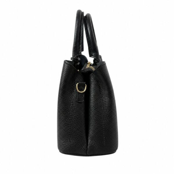 Gentuță din piele naturală neagra – MORENTIA Gentuță din piele naturală neagra – MORENTIA